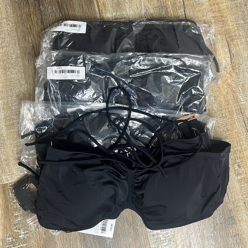 Black bikini top in many sizes